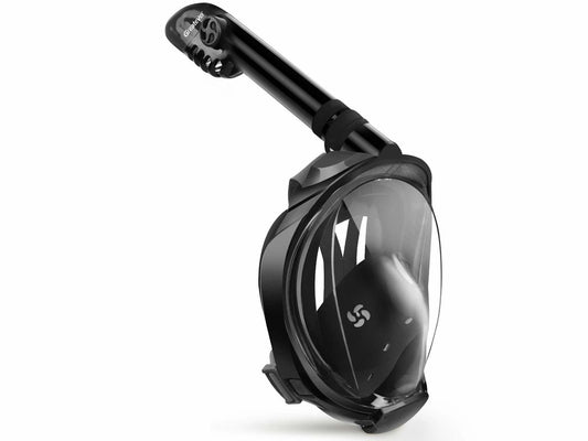 Greatever G2 Full Face Snorkel Mask with Latest Dry Top System,Foldable 180 Degree Panoramic View Snorkeling Mask with Camera Mount,Safe Breathing,Anti-Leak&Anti-Fog
